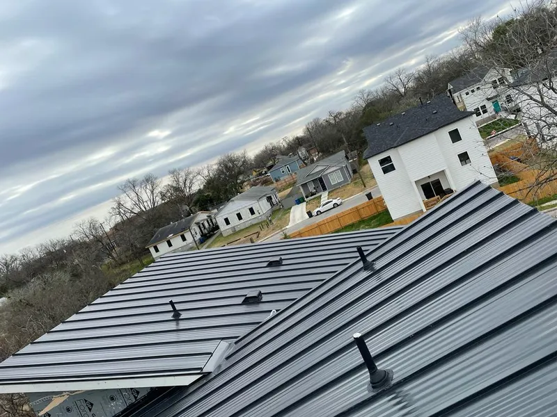 Standing seam metal roof panels with vents for Skylight Repair in Hidden Valley